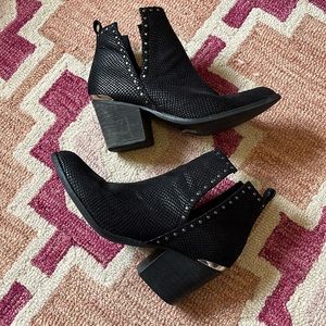Black Studded Ankle Booties